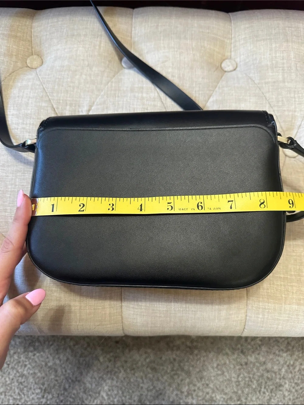 kate spade black leather crossbody saddle bag - Picture 4 of 12